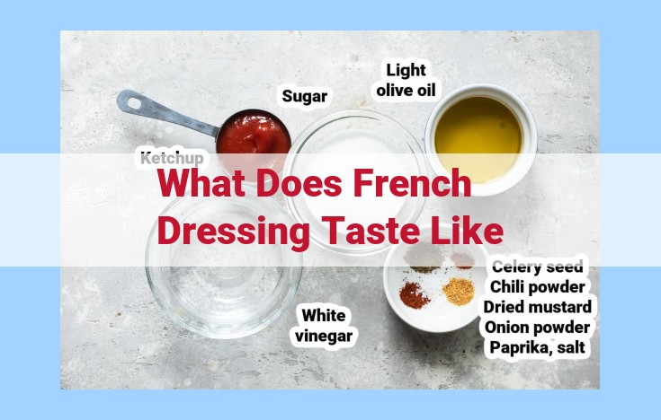 what does french dressing taste like