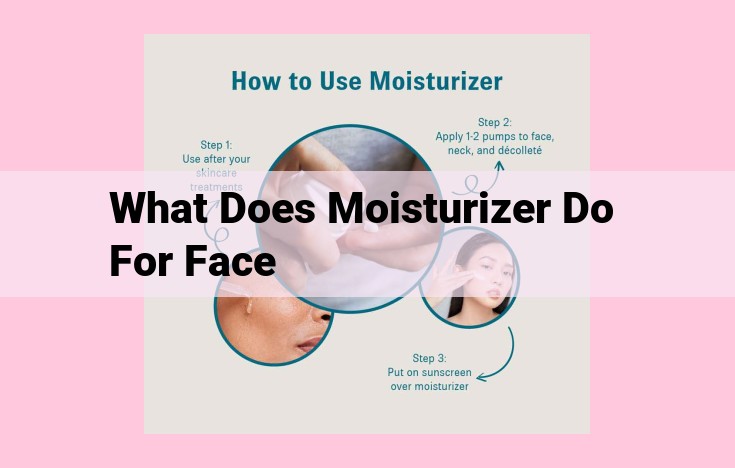 what does moisturizer do for face