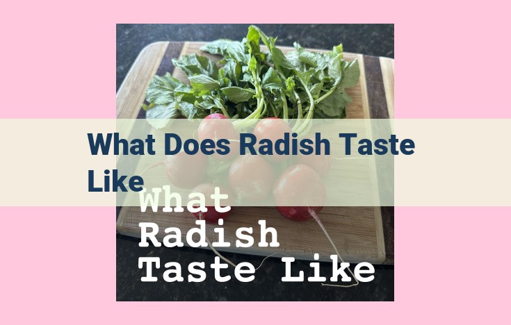 what does radish taste like