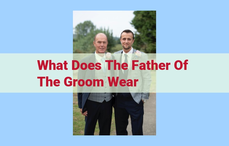 what does the father of the groom wear