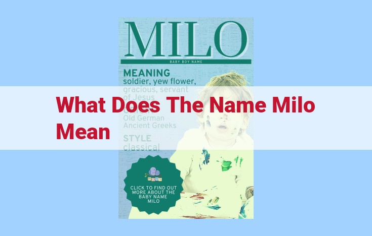 what does the name milo mean