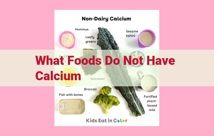 what foods do not have calcium