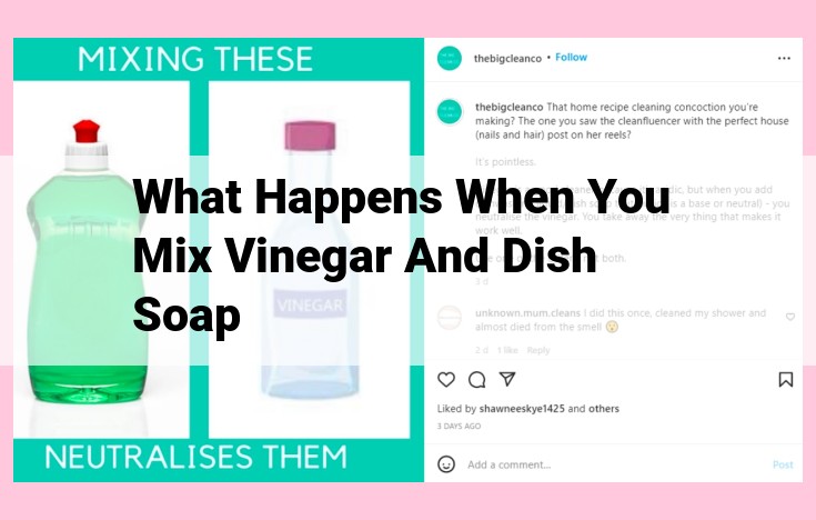 what happens when you mix vinegar and dish soap