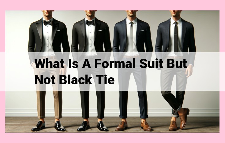 what is a formal suit but not black tie