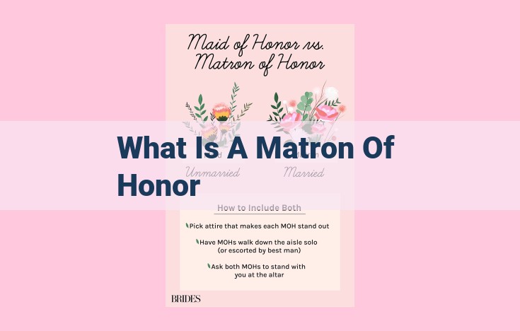 what is a matron of honor