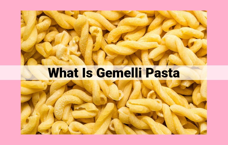 what is gemelli pasta