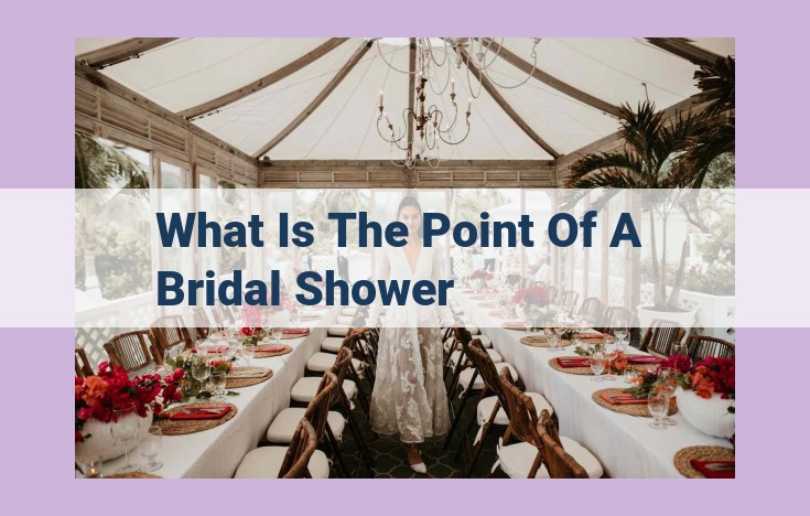 what is the point of a bridal shower