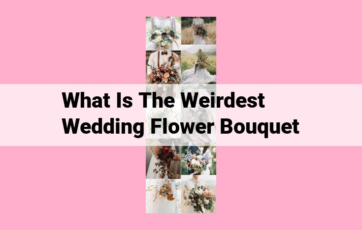 what is the weirdest wedding flower bouquet