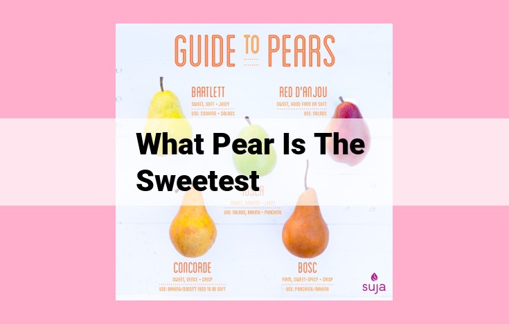 what pear is the sweetest