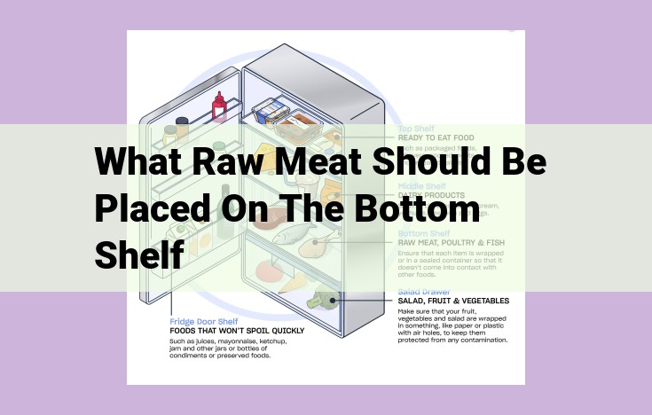 what raw meat should be placed on the bottom shelf