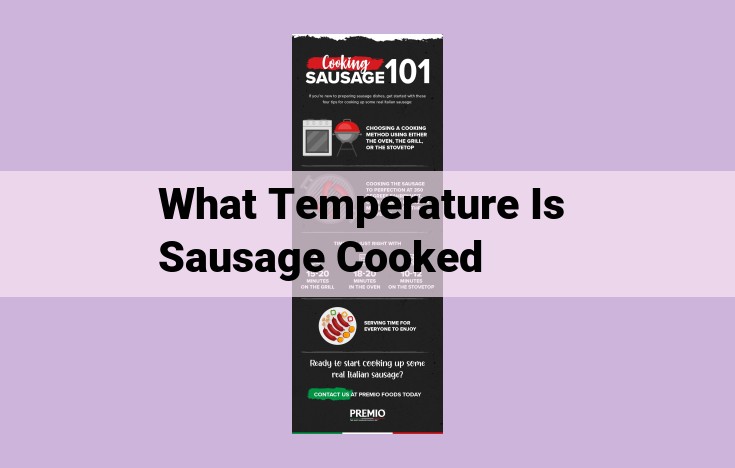 what temperature is sausage cooked