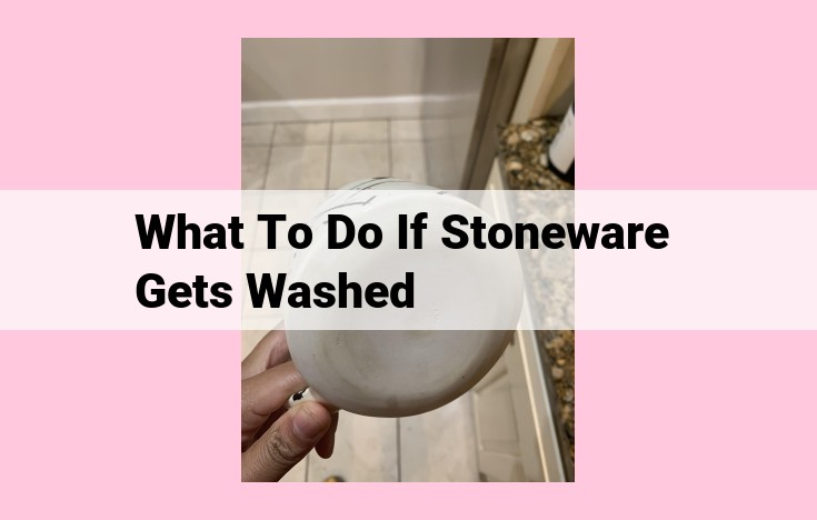 what to do if stoneware gets washed