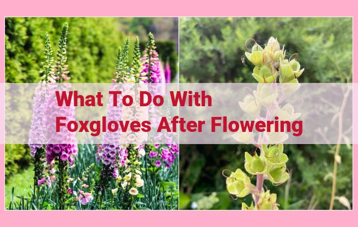 what to do with foxgloves after flowering