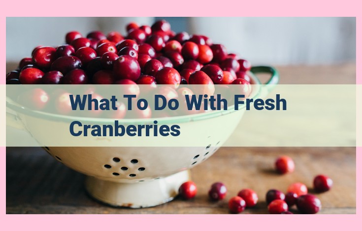 what to do with fresh cranberries