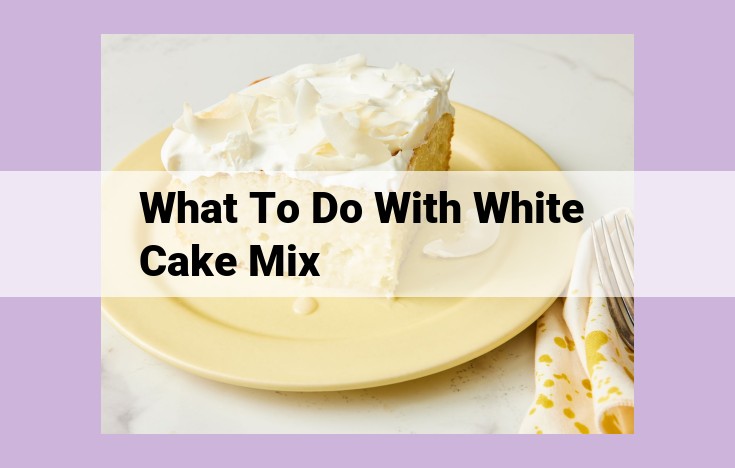 what to do with white cake mix