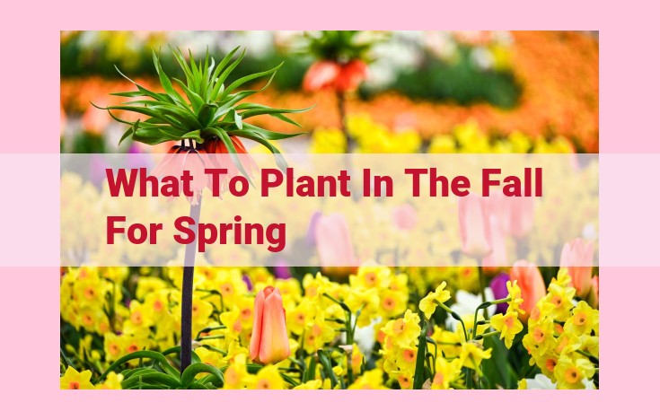 what to plant in the fall for spring