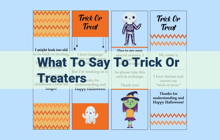 what to say to trick or treaters