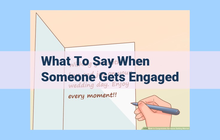 what to say when someone gets engaged