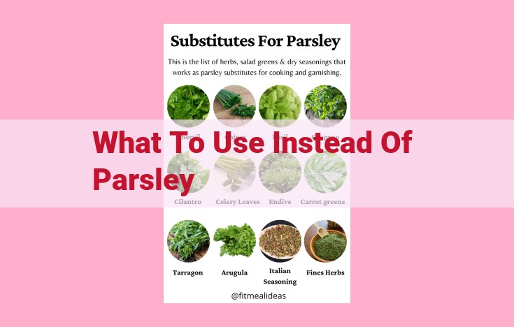 what to use instead of parsley