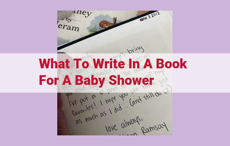 what to write in a book for a baby shower