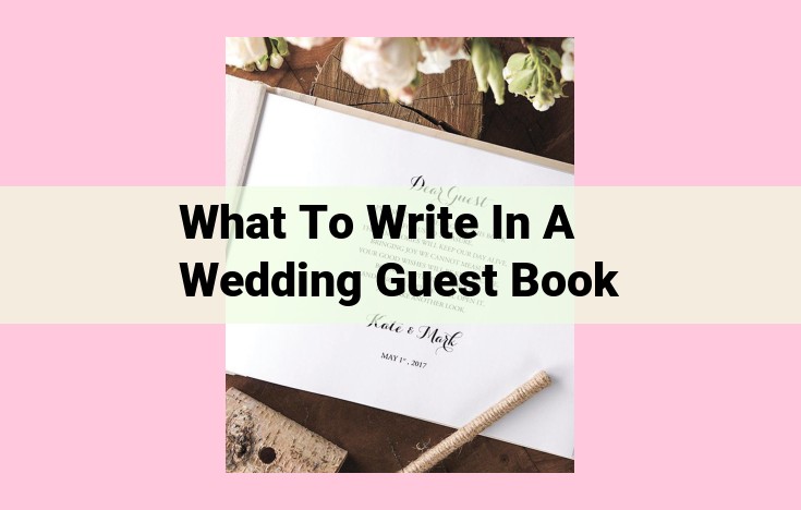 what to write in a wedding guest book